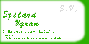 szilard ugron business card